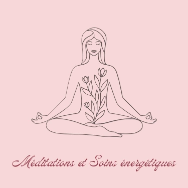 Illustration représentant une femme assise en position du lotus