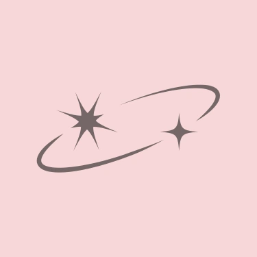 Illustration minimaliste de deux étoiles reliées, symbole du désir d'enfant accompagné par la doula r'Eve