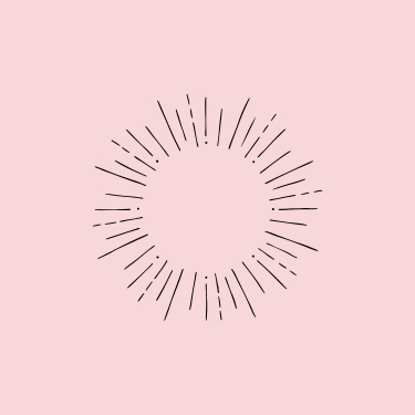 Illustration minimaliste d'un cercle ressemblant à un soleil